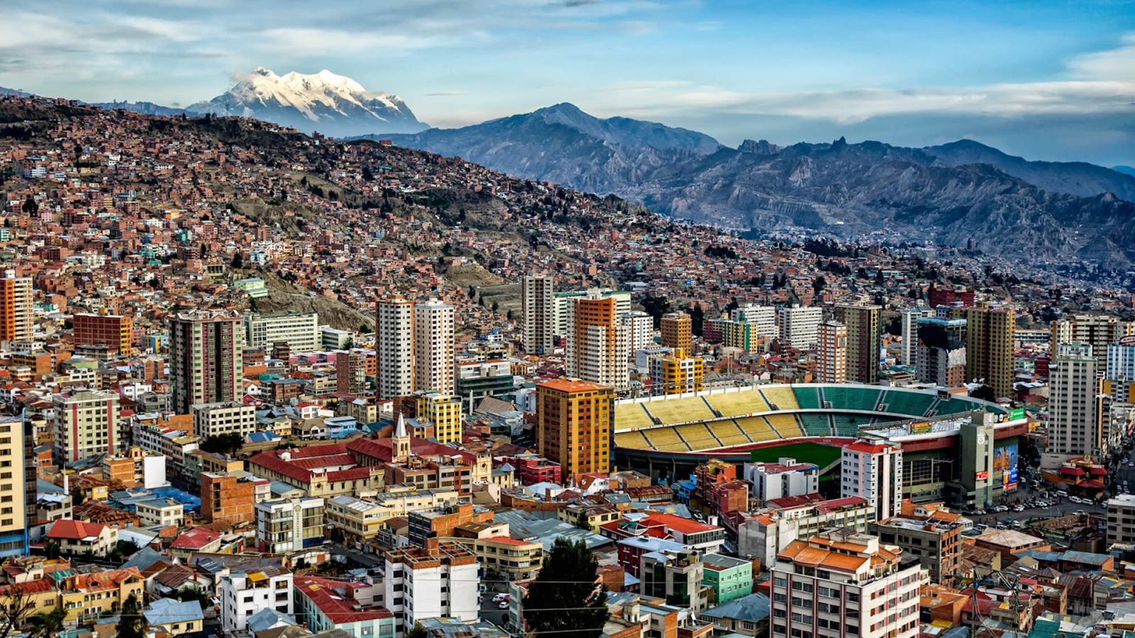 La Paz with Illimani in the background